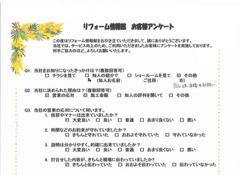 熱心な対応に打たれて依頼させて頂きました。
