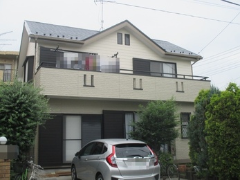 東京都　S様邸　屋根外壁塗装・バルコニーFRP防水工事